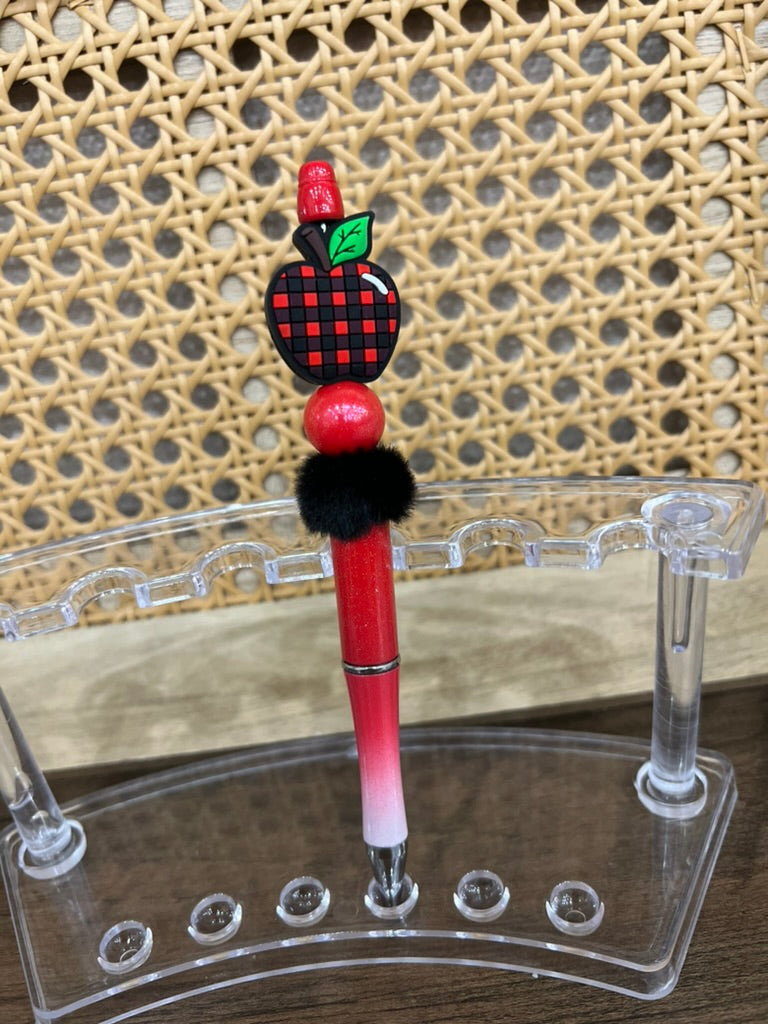 Teacher Apple Beaded Pens