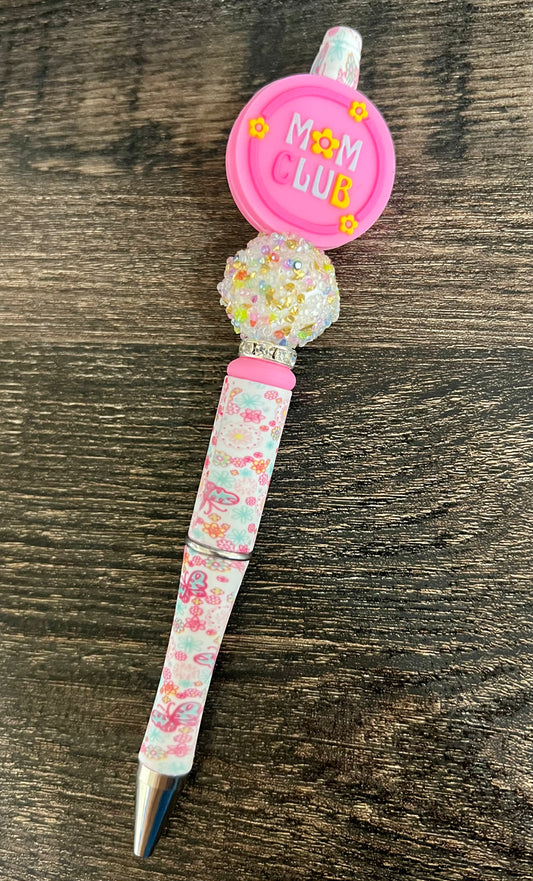 Mom Club Beaded Pen