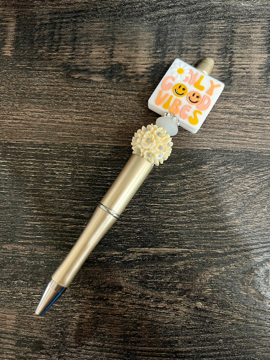 Only Good Vibes Beaded Pen