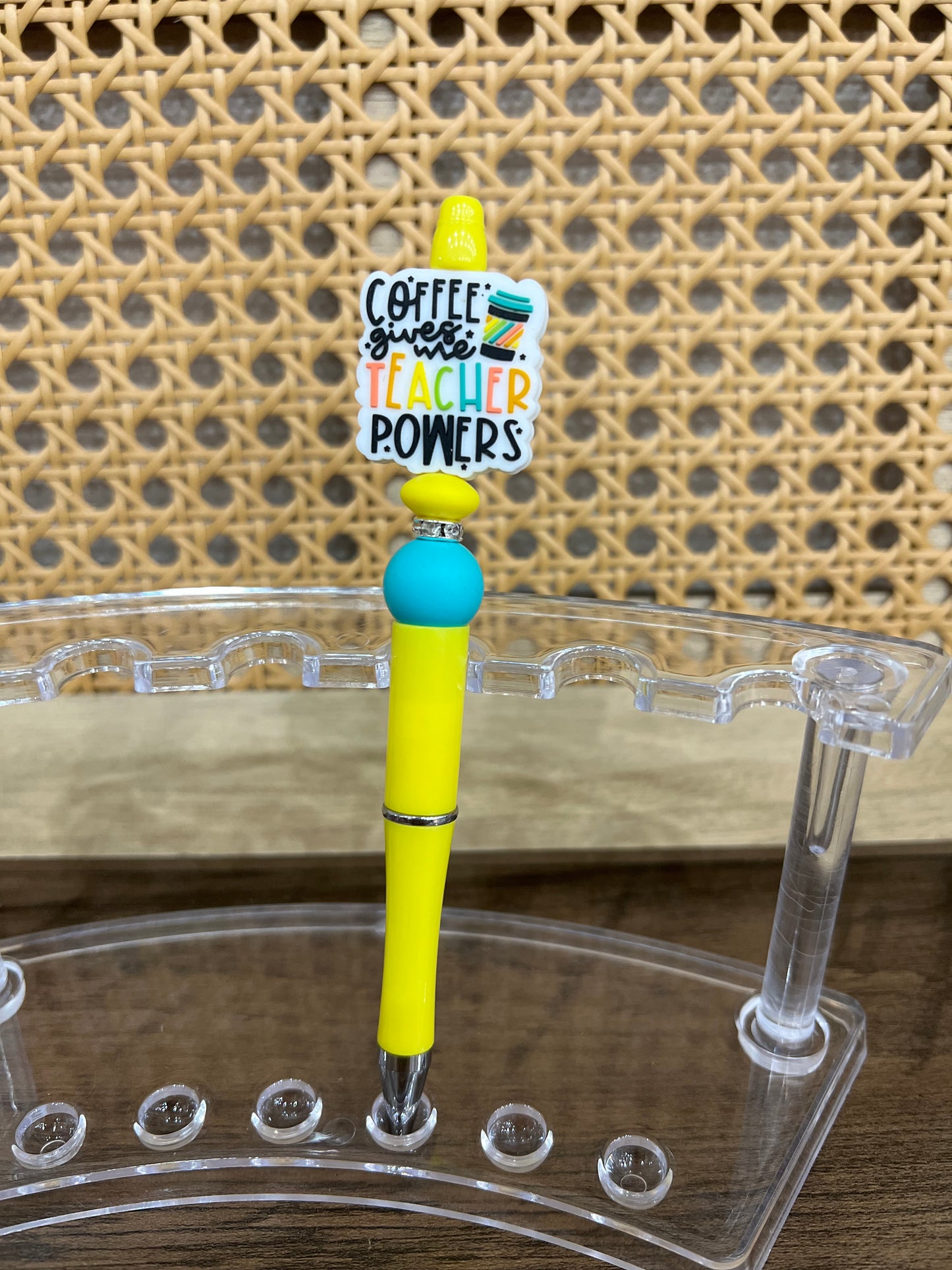 Teacher Powers Beaded Pen